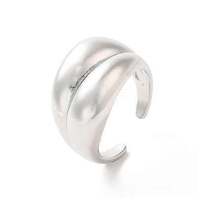 Brass Open Cuff Rings RJEW-P098-10P-1