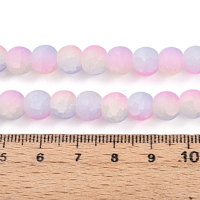 Crackle Glass Beads Strands GLAA-N009-8mm-04-1
