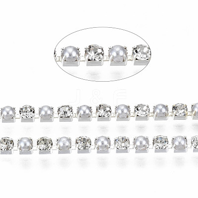 Brass Rhinestone Strass Chains CHC-T011-SS6.5-01S-1