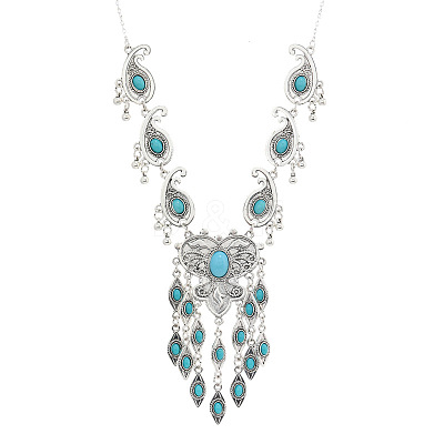 Teardrop Alloy with Resin Pendant Necklace & Stud Dangle Earring & Link Bracelet & Ring FS-WGB1F06-02-1