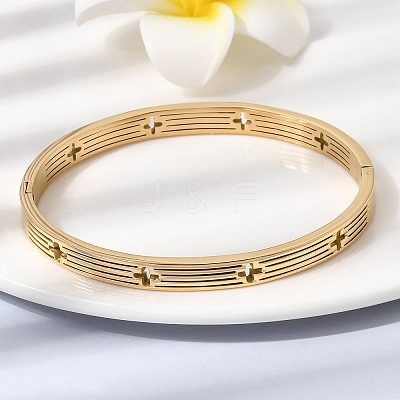 304 Stainless Steel Hinged Bangles BJEW-D408-27G-1