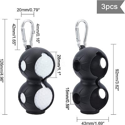 3Pcs 8-shape Silicone Silicon Golf Ball Cover AJEW-FH0002-06-1