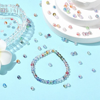 1200Pcs 10 Colors Baking Paint Transparent Glass Beads GLAA-CJ0002-86-1