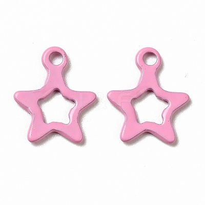 Spray Painted 201 Stainless Steel Charms STAS-G304-29B-1