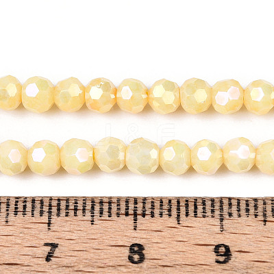 Anti-Tarnish Electroplate Glass Beads Strands X-EGLA-T021-4mm-15-05-1