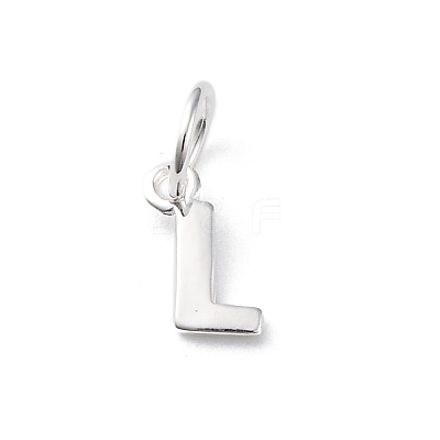 925 Sterling Silver Letter Charms STER-C012-01S-L-1