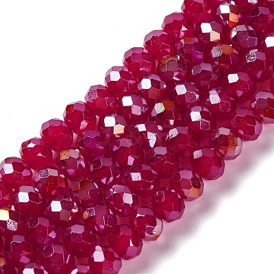 Baking Electroplate Glass Beads Strands DGLA-A039-J10mm-B02-1