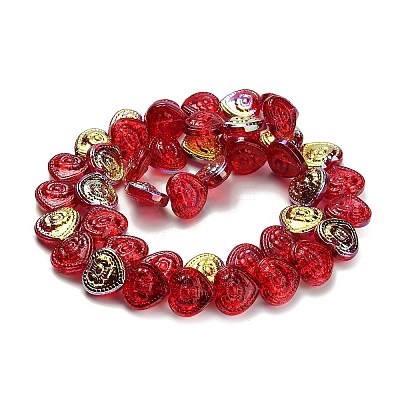 Electroplate Baking Paint Glass Beads Strands EGLA-K061-13A-AB05-1