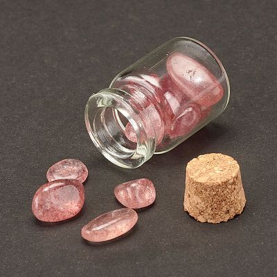Transparent Glass Wishing Bottle Decoration DJEW-A001-01B-10-1