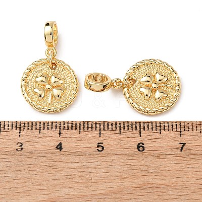 Brass European Dangle Charms KK-H278-01G-04-1