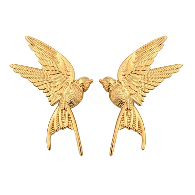 304 Stainless Steel Stud Earrings EJEW-Q027-01G-1