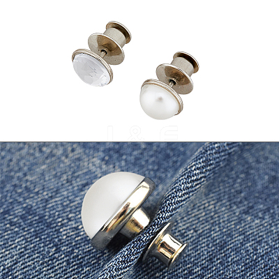 6 Sets 4 Style Adjustable Waist Extender Buckle for Jeans DIY-FH0005-08-1
