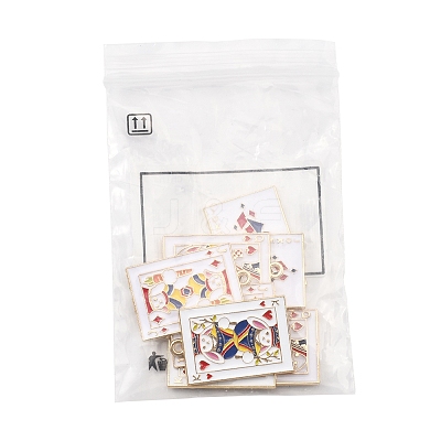 8Pcs 4 Styles Rack Plating Alloy Enamel Pendants ENAM-FS0002-73-1