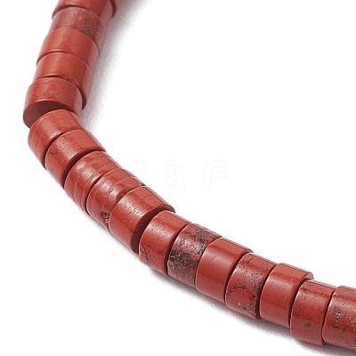 7Pcs Natural Red Aventurine/ Red Jasper/ Green Aventurine/ Tiger Eye/ Turquoise/ Lapis Lazuli/ Lepidolite Beads Stretch Bracelets for Women BJEW-JB11670-1