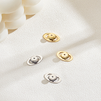 4Pcs 2 Colors Brass Ear Nuts KK-LP0002-08-1