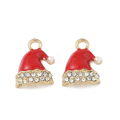 Christmas Alloy Enamel Pendants ENAM-I073-01G-1