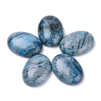 Natural Ripple Jasper Cabochons G-T062-22-1