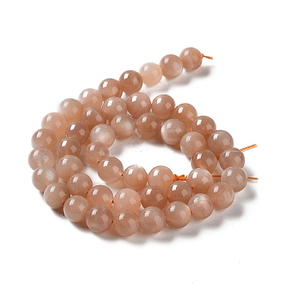 Round Natural Sunstone Beads Strands X-G-F222-33-8mm-1-1