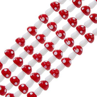 2 Strands Handmade Lampwork Beads Strands LAMP-DC0001-25-1