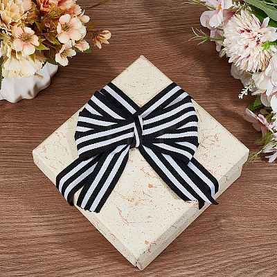 Polyester Stripe Ribbons SRIB-WH0011-326D-1