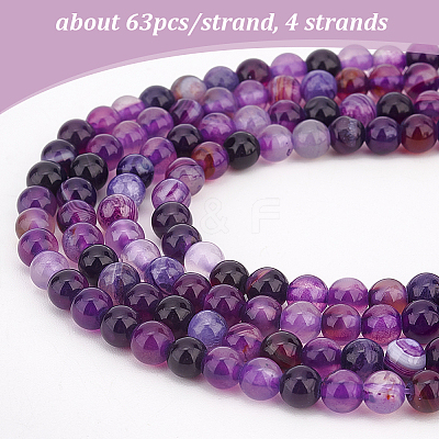 4 Strands Natural Fire Crackle Agate Beads Strands G-OC0003-09-1
