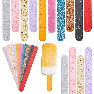 30Pcs 10 Colors Reusable Acrylic Paillette Cakesicle Sticks DIY-GA0002-46-1