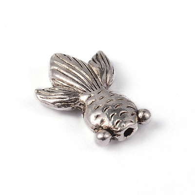 Goldfish Tibetan Style Alloy Beads X-TIBEB-ZN-47010-RS-1