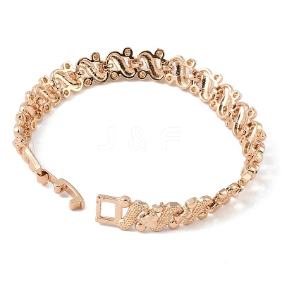 Brass Link Chain Bracelets for Women Men BJEW-P324-01I-KCG-1