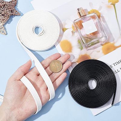 2 Rolls 2 Colors PU Leather Cord DIY-CA0001-88-1