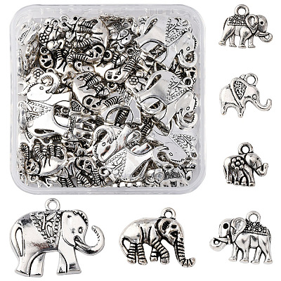 80Pcs Tibetan Style Alloy Pendants FIND-FS0003-65-1