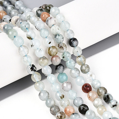 Dyed Natural White Jade Beads Strands G-T139-6mm-60-23-1