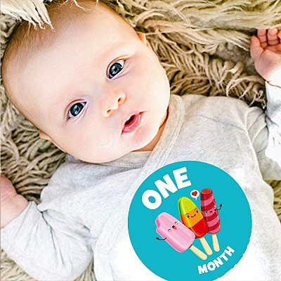 1~12 Months Number Themes Baby Milestone Stickers DIY-H127-B14-1
