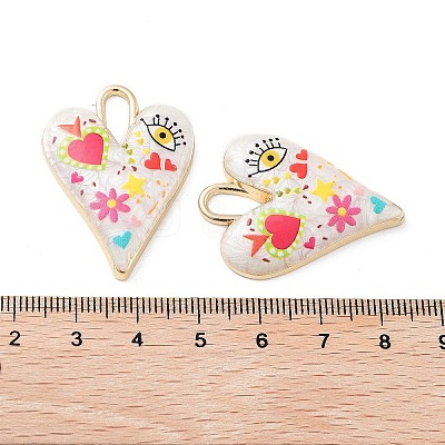 Rack Plating Alloy Enamel Pendants FIND-C050-09G-03-1