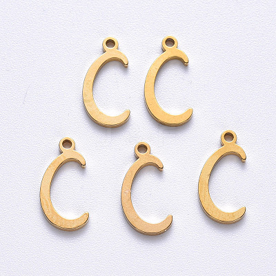 PVD Vacuum Plating 201 Stainless Steel Charms STAS-R105-C-G-1