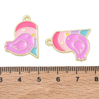 Alloy Enamel Pendants AL-CBA292F-01K-G-1