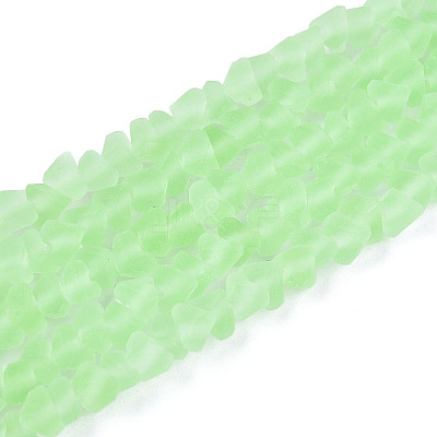 Frosted Transparent Glass Beads X1-GLAA-N016-4mm-07-1