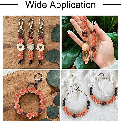 60Pcs 3 Styles Printed Natural Wood Beads WOOD-YW0001-31-1