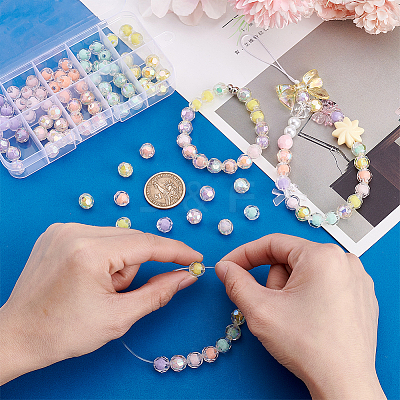 120Pcs 10 Style Transparent Acrylic Beads TACR-PH0001-35-1