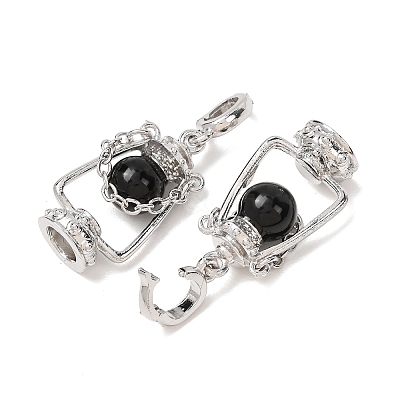 Natural Obsidian Pendants GG-CBA0251-04P-07-1