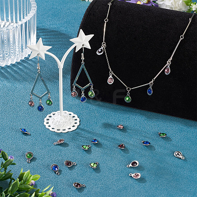 20Pcs Faceted Glass Charms RGLA-TADJ0001-01I-1