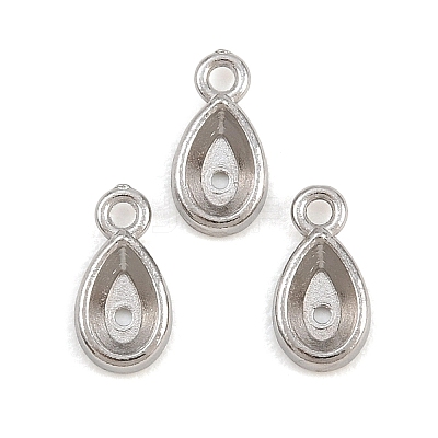 304 Stainless Steel Charm Rhinestone Settings SA-CBAC865-08F-P-1