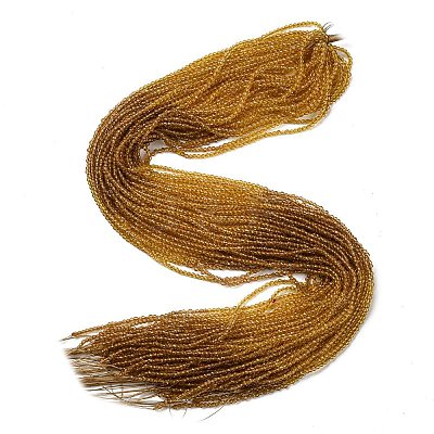 Transparent Gradient Color Glass Beads Strands GLAA-H021-01A-36-1