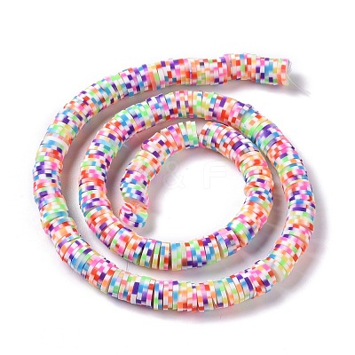 Handmade Polymer Clay Beads Strands CLAY-R091-8mm-02-1