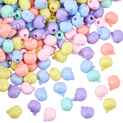 180Pcs Opaque Acrylic Beads TACR-SC0002-71-1