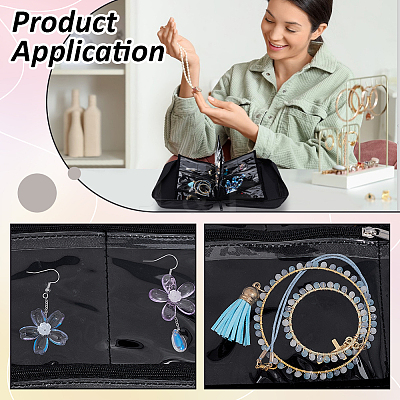 Polyester Jewelry Organizer Bags with Handles and PVC Sheet Inside AJEW-WH0348-779-1