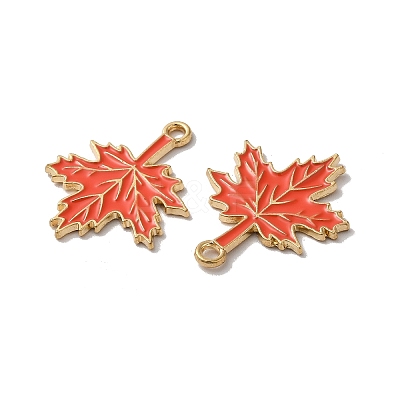Thanksgiving Day Alloy Enamel Pendants PALLOY-E028-07LG-1