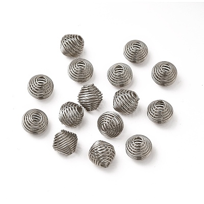 Tarnish Resistant 304 Stainless Steel Spring Beads STAS-E040-1-1