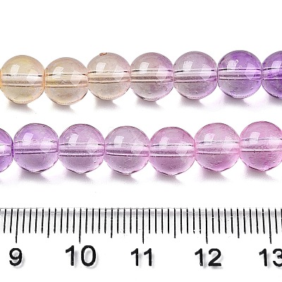 Baking Paint Transparent Glass Beads X-DGLA-M001-8mm-09-1
