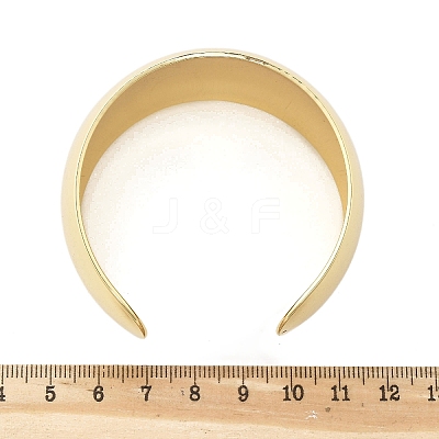 Brass Cuff Open Bangles BJEW-M060-03G-1
