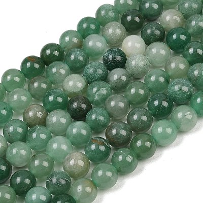 Natural Green Aventurine Beads Strands G-Q462-12mm-20-1